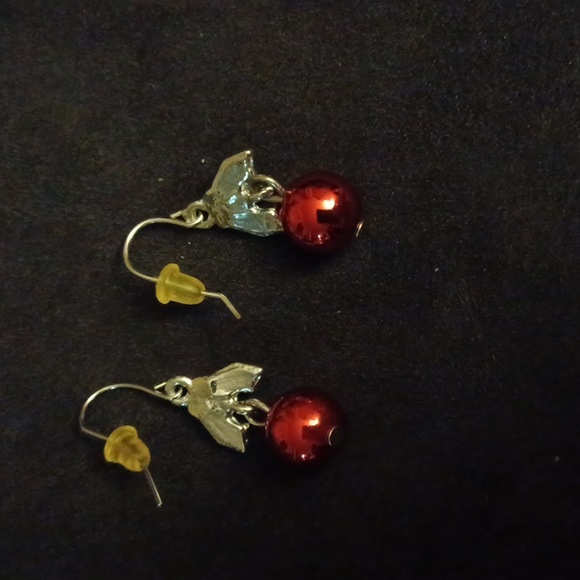 4/$30 Shiny Ornament & Mistletoe Christmas Earrings - Picture 2 of 2